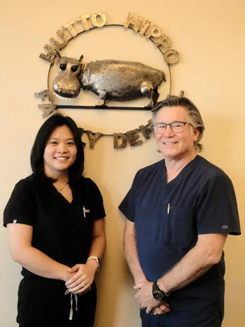 Dr. David Baker and Dr. Han Nguyen at Hutto Hippo Family Dental