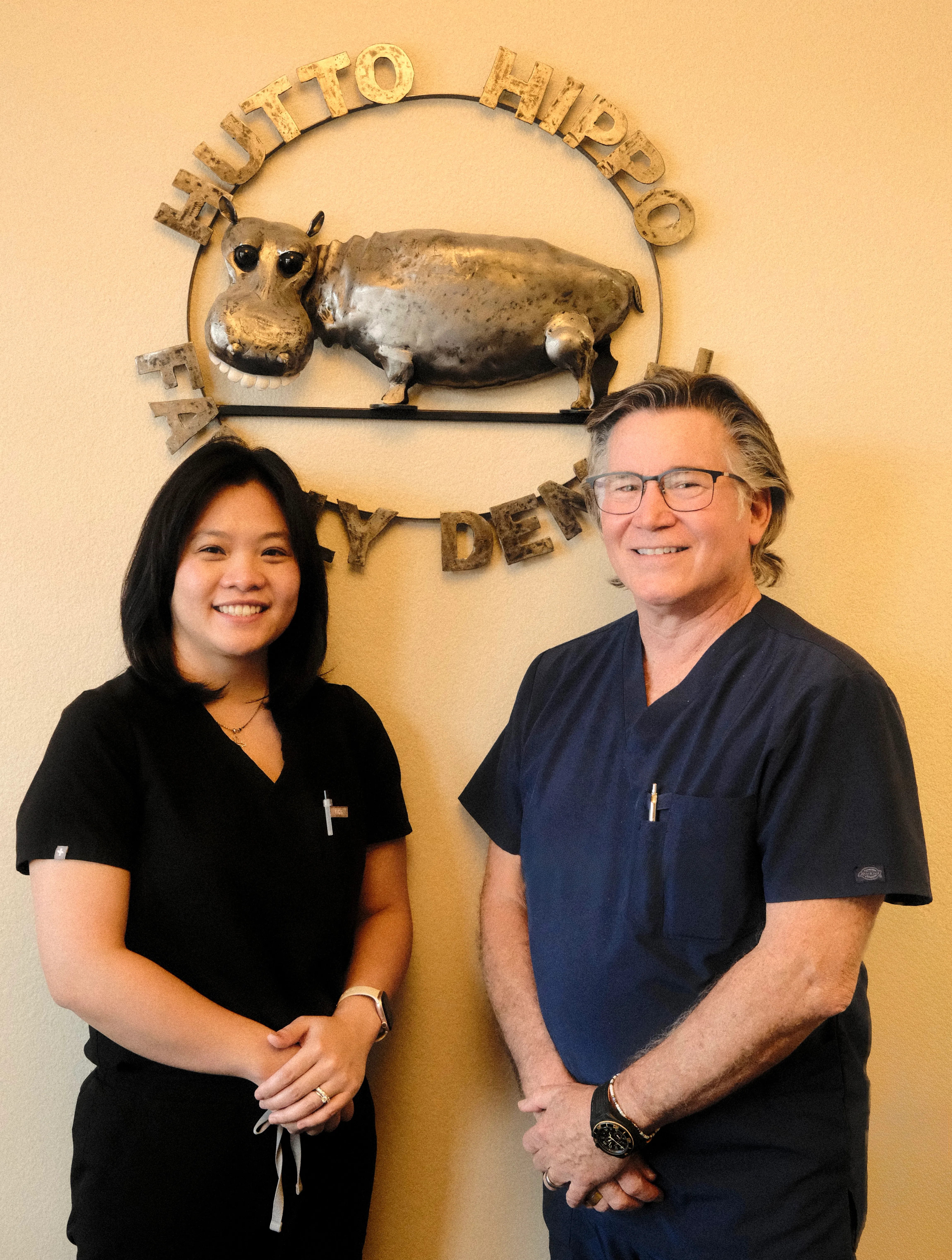 Dr. David Baker and Dr. Han Nguyen at Hutto Hippo Family Dental